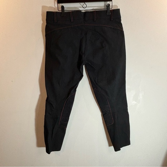 ARIAT SZ 32R 3/4 Length Riding Breeches Zipper Closure Pockets Compression Pants - Picture 12 of 16